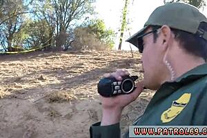 redhead teen fucks police uniform cock outdoor 😈