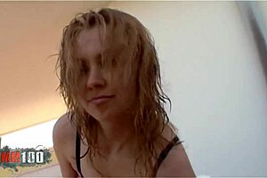 teen with big tits experiences her first outdoor casting session