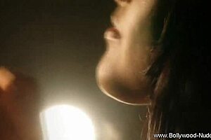 Brunette Teases In Bollywood Dance, Ripping Clothes For Nude Striptease