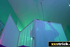 Mad scientist bangs his stunning creation, lady bug!