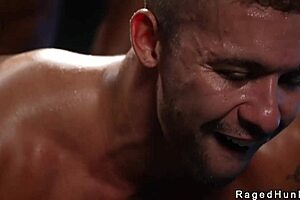 Muscular Gay Hunk Takes Monster Cock Anal In Gym Bareback Scene