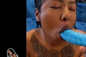 Gogo Fukme Oiled Up in High Heels and Fishnet Stockings for Solo Joi