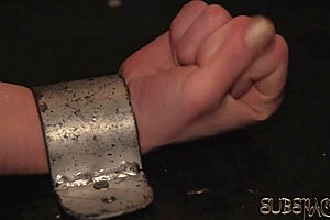 Pouring wax on teen tits and spanking her ass!