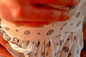 hot milf pulls pantyhose up full of cum cum on pantyhose