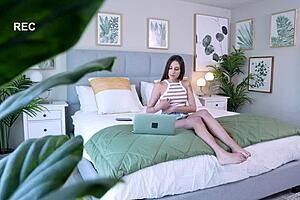 oh man my stepdads big cock is stretching my pussy with toys in cowgirl