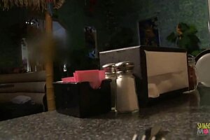 Blonde Milf Teased Under Table Develops Urge for Riding Action