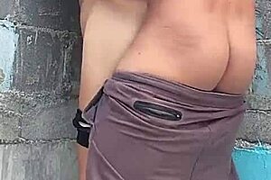 Against the Wall with Brunette Neighbor