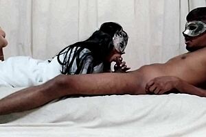 Nani's intimate oral moment with large member and cum tasting