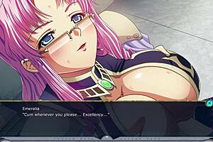 In this kyonyuu fantasy, emeralia dominates in a threesome with big tits and cumshot