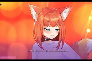 A moaning masterpiece that big tits and toys caress Foxy catgirl waifu