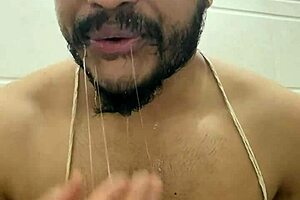 Put it in my face and swallow the cum from monster cock deepthroat