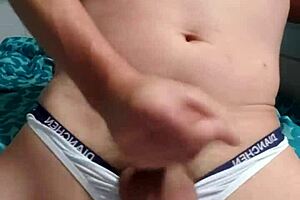 Gay Boy Explores Solo Pleasure With Underwear In Intimate Session. A Private Moment Captured On Camera.