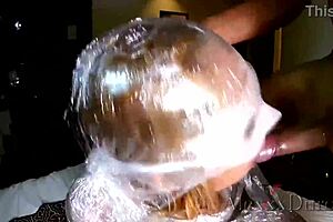 Agac Samantha Wrapped in Plastic Forced to Suck!