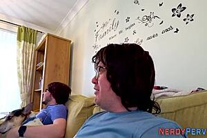 First time Brits sucking perverted nerd