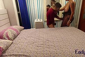 passive shemale gets slapped while fucking tight ass