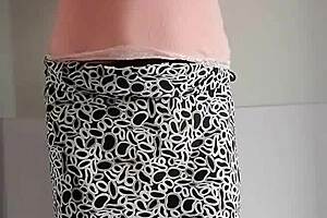 Feeling the anal plug in pantyhose as a sissy