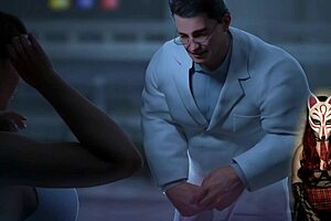 Gamer Girl In See-Through Bra Plays Game Outdoors