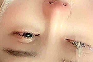 Bound temptation with rope marks, gag drooling, tongue tip flirting, deep throat tears and silk essence.