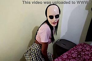 i'm a brunette student skippin class for halloween porn