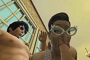 Posh grannies sucking young cocks at party