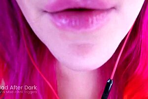 Asmr glory lens licking and mouth sounds