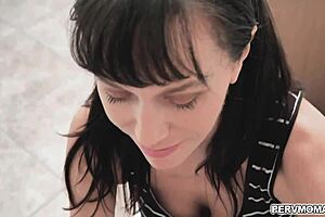 Alana cruise helps her stepson get his rocks off, using fingers and oral skills
