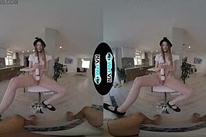 VR gets Girl Scouts tiny tits wet and wild