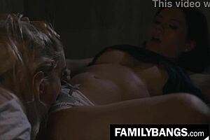 Familybangs Com - Step Sister Shyla Jennings and Kenna James in Passionate Orgasmic Night Fucking and Licking