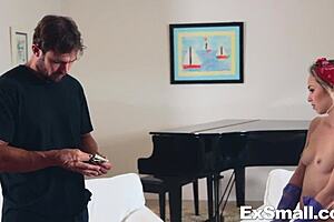 oh wow, the maid catches him jerking off in this roleplay, leading to hardcore blowjob and monster cock action! 😏💦