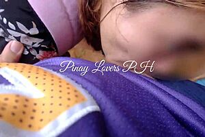 Pinay couple fucks bent over beside road