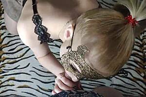 deep wet blowjob from hot blonde