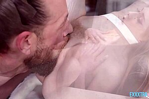 pretty teen emma starletto gets her pussy pounded hard by brad newman in the kitchen