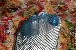 Sexy Tattooed Woman Jerking Your Cock with Her Heeled Feet