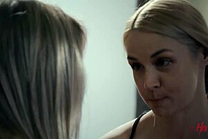 Petite blonde gets her natural tits spanked and sucked in HD