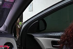 a cute student is picked up by a researcher and his driver to be part of a sexual investigation.