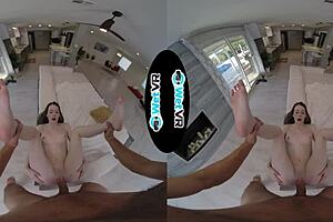 WetVR POV Pounding Brunette Girl Scout with Vibrator and Creampie