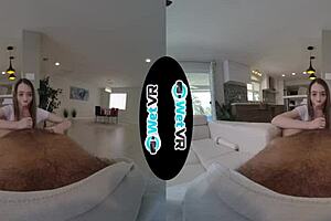 VR gets Girl Scouts tiny tits wet and wild