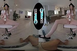 WetVR POV Pounding Brunette Girl Scout with Vibrator and Creampie