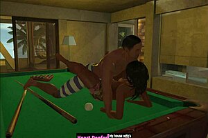 Playing On The Pool Table