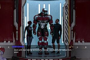 In this erotic game through spacetime, big tits abound