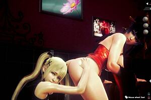 Honey Select 2: Lesbian pleasures indulge amongst Marie Rose and Nyotengu