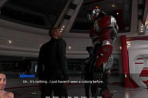 In this erotic game through spacetime, big tits abound