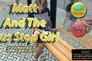 Matt casually plays with the bus stop girl, doing body shots and having sex