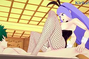 Nejire Hado And Tsuyu Asui Bunny Girl Creampie With Izuku Midoriya In Hentai Outfit