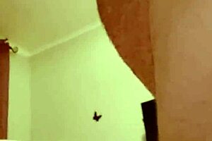 The Blonde Woman And Her Strong Man In An Amateur Setting