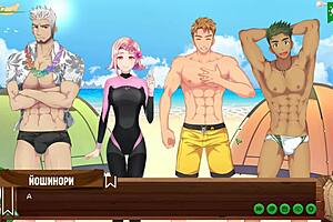 Russian Twink Plays Game With Anime Hentai Elements