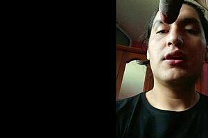 the gay man is addicted to sucking verga, eagerly taking it in his mouth