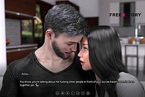 In the seven realm, atlas is taking leyala's virginity in this sex scene