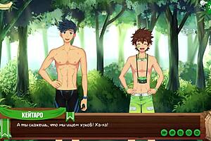 Russian Twink Plays Game With Anime Hentai Elements