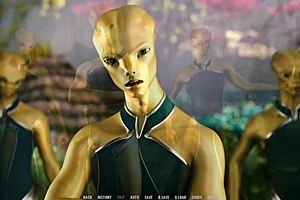 Huge orgy with aliens in unending void game.